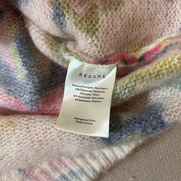 Sezane Orphee Jumper Sweater XS/L/XXL/XXXL Multicolor French Knit Floral Casual - Picture 8 of 11